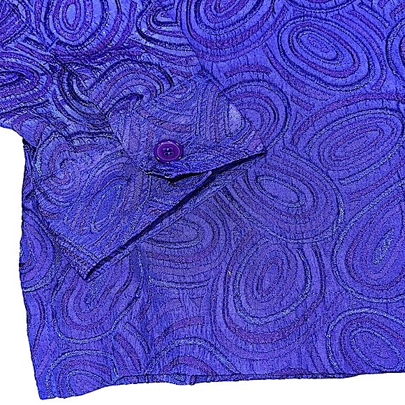C.l.o.t.h.e.s. Size medium deep purple button down embroidered jacket/blouse EUC - Picture 5 of 12